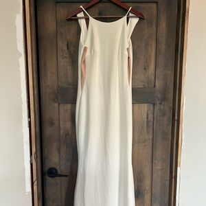 Lulu's Chic Cream Backless Dress